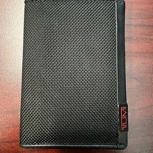 Tumi wallet (multi-window, leather/nylon)